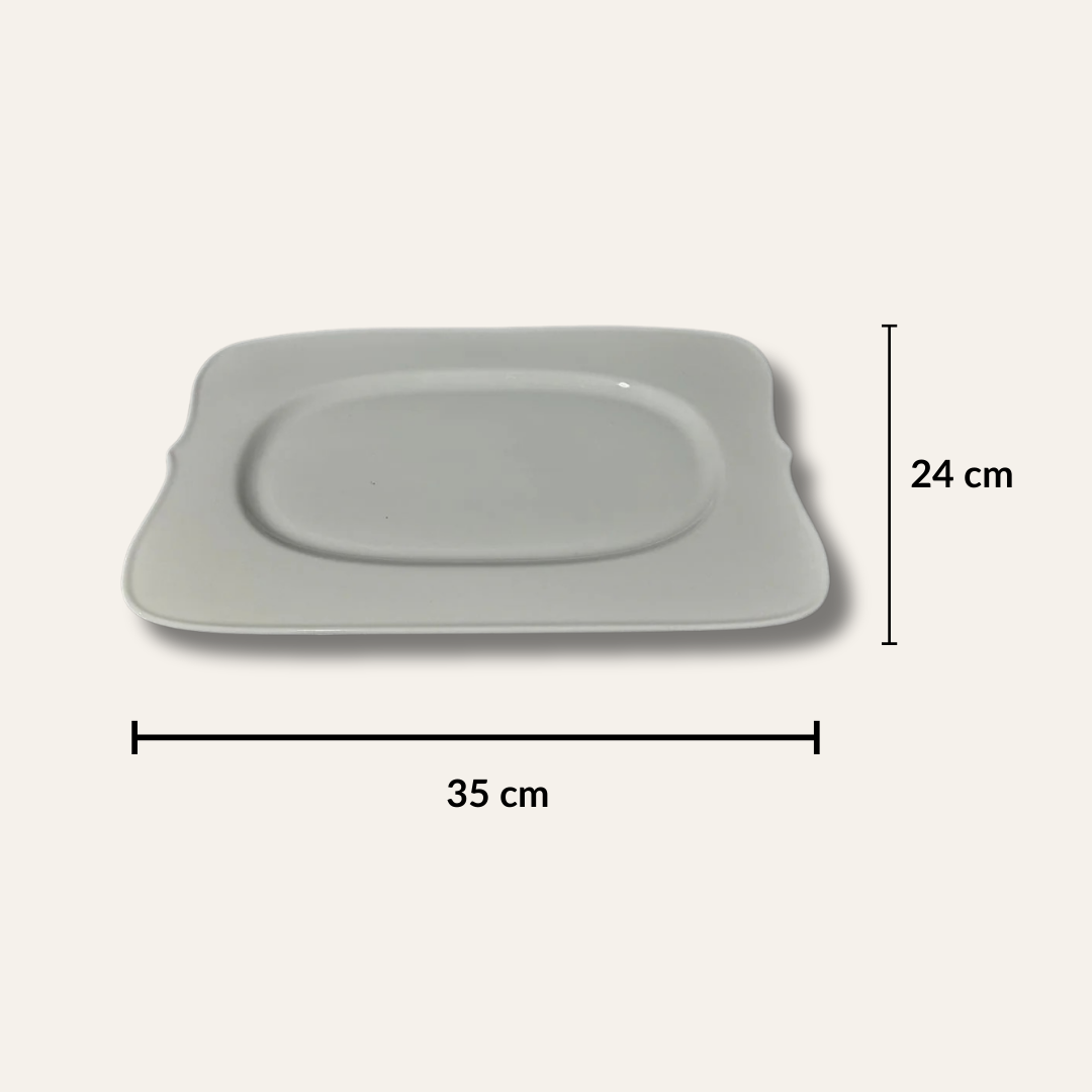 Luxury rectangular White Large Tray 35x24cm - Diqqawi Plates