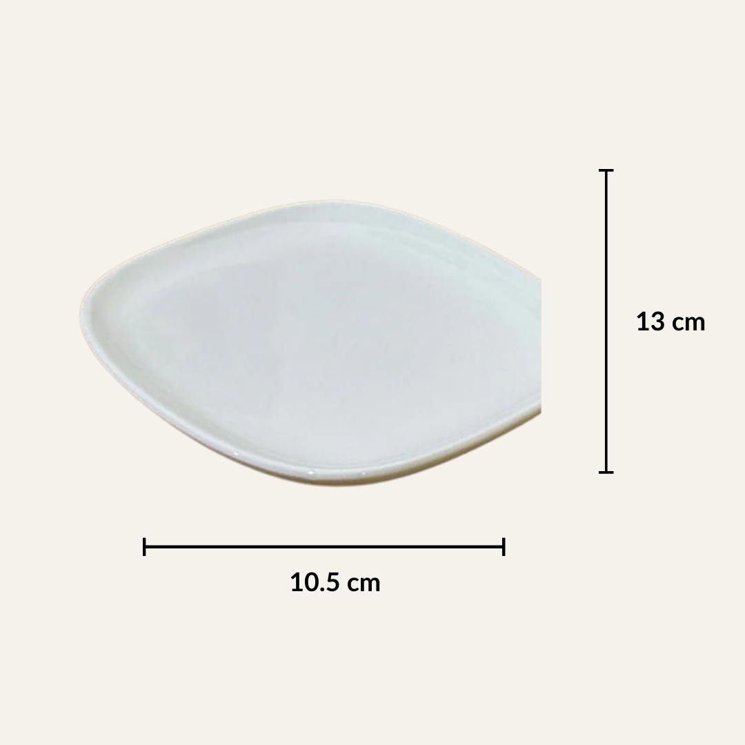 Small Rectangular Porcelain Plate for breakfast & Jam styl4 - Diqqawi Plates