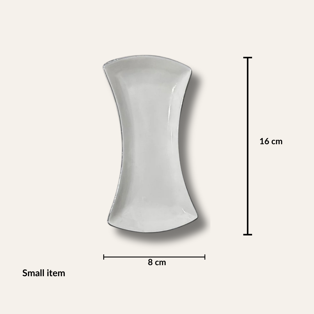 3pcs set Stylish Oval White flat plate for cokies - Diqqawi Plates