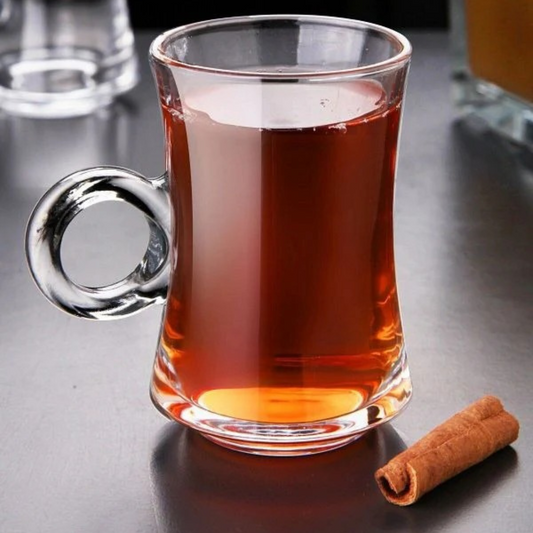 118ML Glass Tea coffee cup with plate - Diqqawi Plates