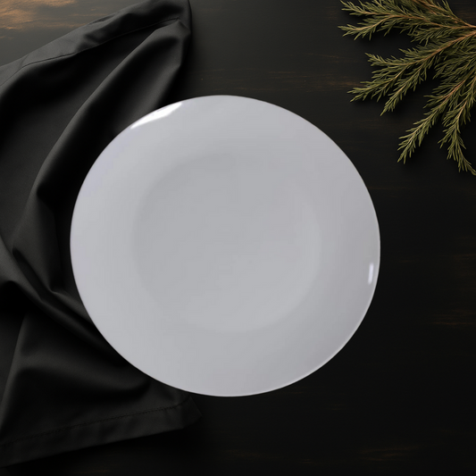 Luxury Large white Porcelain dinning plate 10.5inch - Diqqawi Plates