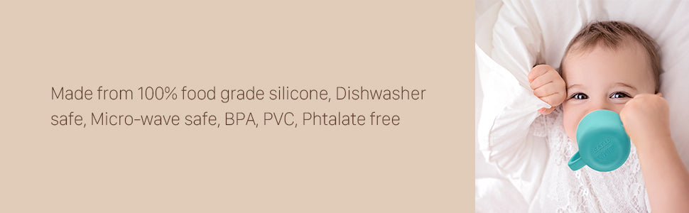 Silicone Cup for Toddler, Training Cup with Handles - 150ml - Diqqawi Plates