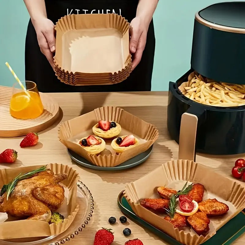 50 pcs Air Fryer Paper Liners - Diqqawi Plates