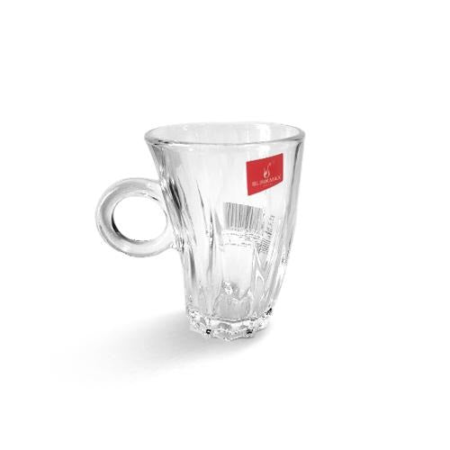 2pcs Glass Tea Cups Coffee Mugs with Handle model 110 - Diqqawi Plates
