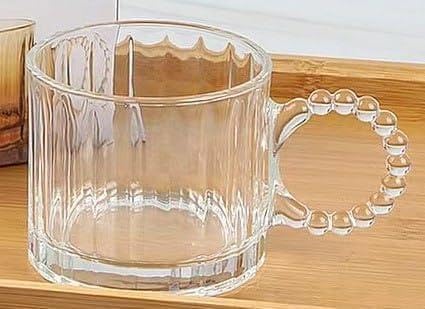 320ML Glass Tea cup with Handle - Diqqawi Plates
