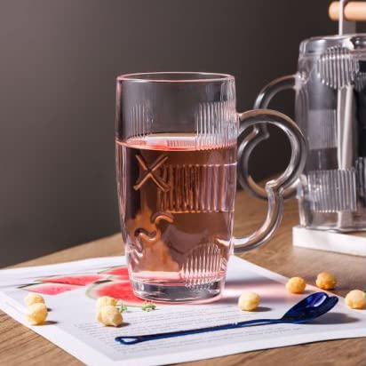 450 ML Glass Mug for Water & Juice cup with handle model 323 - Diqqawi Plates