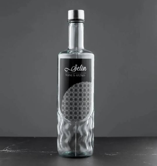 Crystal Bottle Glass 1 L Styl2 - Diqqawi Plates