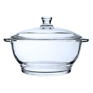 Medium Glass Serving Pot – Perfect for Salads & Soups - Diqqawi Plates