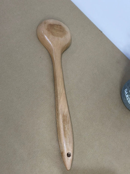 Large Natural Wooden Scoop Spoon – Heavy-Duty Spatula - Diqqawi Plates