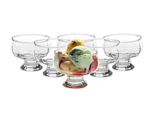 Glass Dessert ice cream Bowl 225ml Set of 6