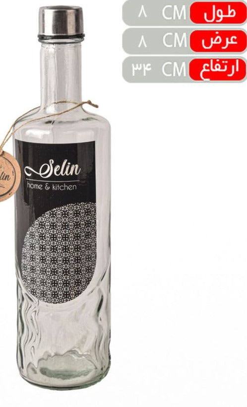 Crystal Bottle Glass 1 L Styl2 - Diqqawi Plates
