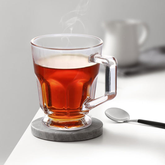 140ML Buston Glass Tea cup with Handle - Diqqawi Plates
