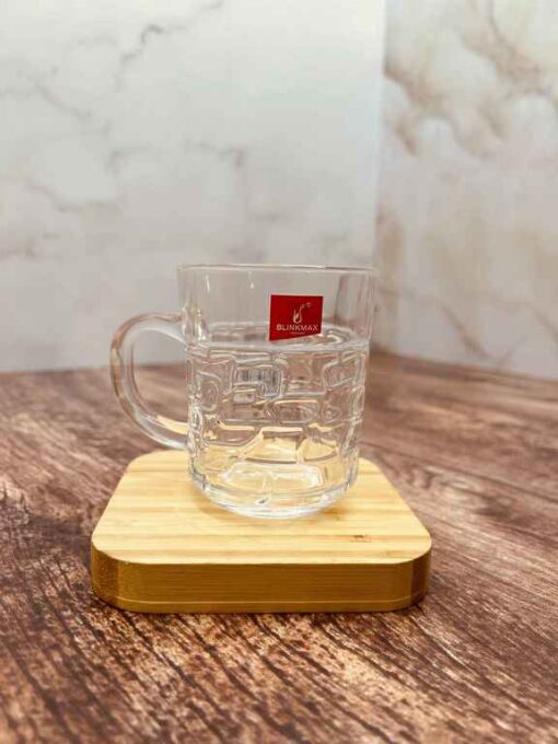 2pcs Glass Tea Cups Coffee Mugs with Handle model 04 - Diqqawi Plates