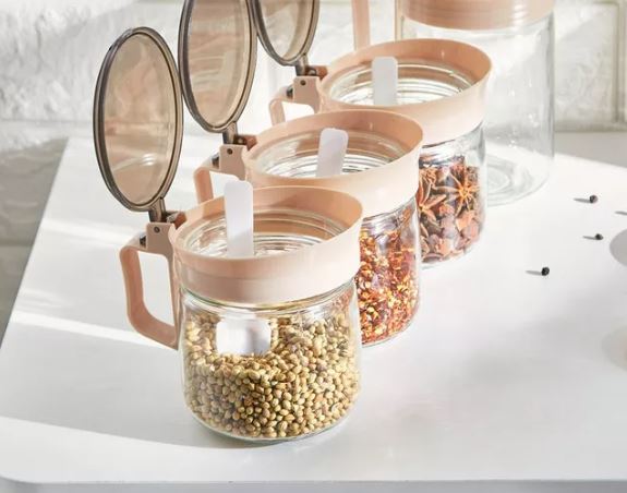 500ml Glass Spice Jar Container - Diqqawi Plates