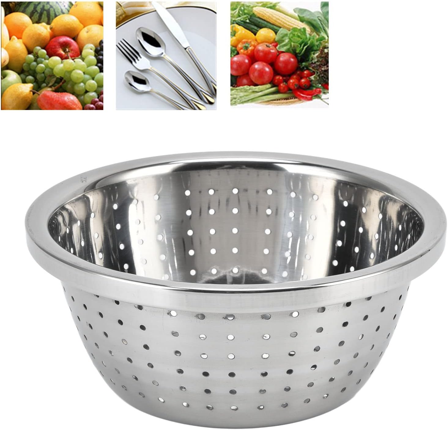 Rice Fruit Washing stainless steel strainer Basket - Diqqawi Plates