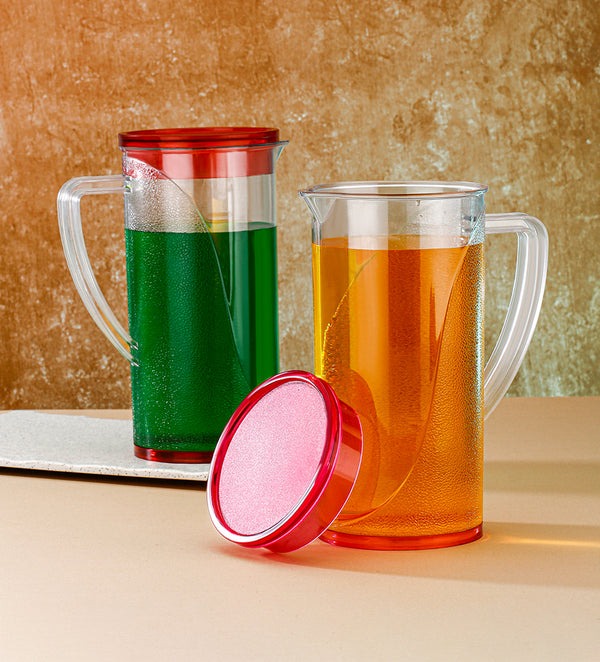 2000 ML Water Juice Pitcher with Lid and 4 Cups styl2 - Diqqawi Plates