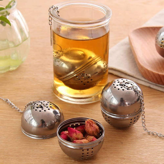 Stainless Steel Mesh Tea Ball Infuser – Egg Shape - Diqqawi Plates