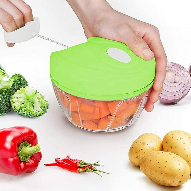 Manual vegetable chopper spin cutter - Diqqawi Plates
