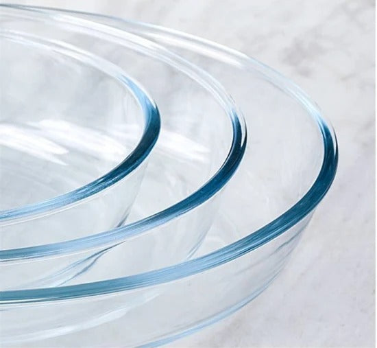 Clear Bake Oval Tempered Glass Casserole - Diqqawi Plates