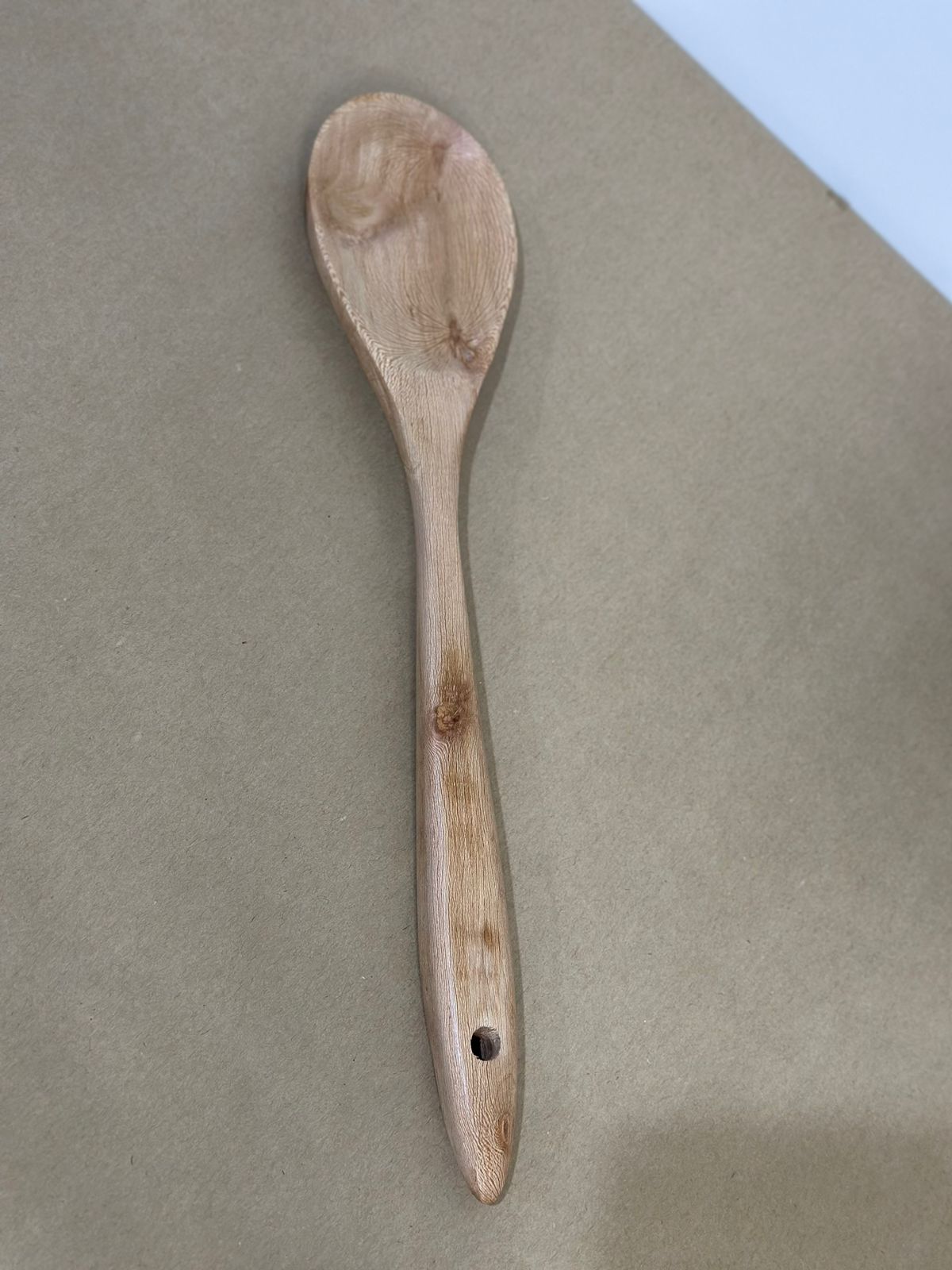 Large Natural Wooden Cooking & Serving Spoon – 39cm Ladle - Diqqawi Plates