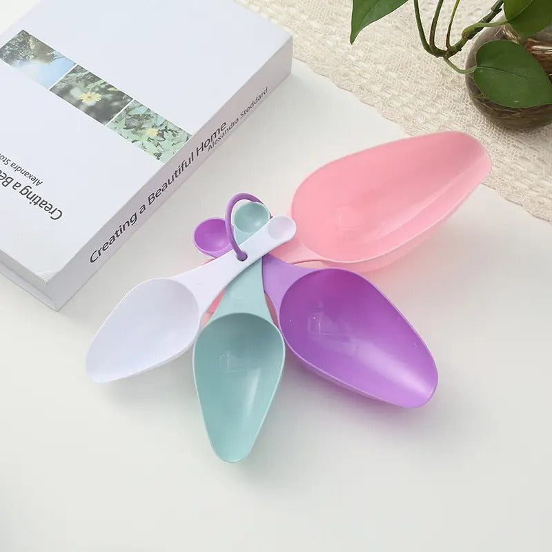 4 Pcs Flour Double Side Measuring Spoon Set - Diqqawi Plates