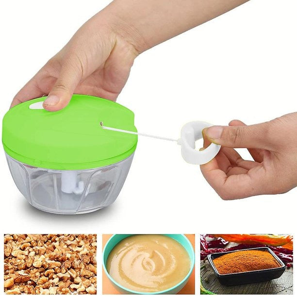 Manual vegetable chopper spin cutter - Diqqawi Plates