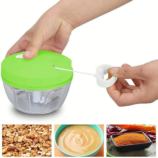 Manual vegetable chopper spin cutter - Diqqawi Plates