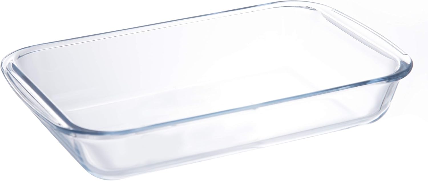 Clear Bake RectangleTempered Glass Casserole - Diqqawi Plates