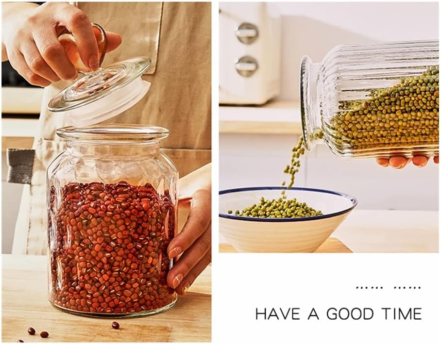 Glass jar storage bottle with Heart Lid - Diqqawi Plates