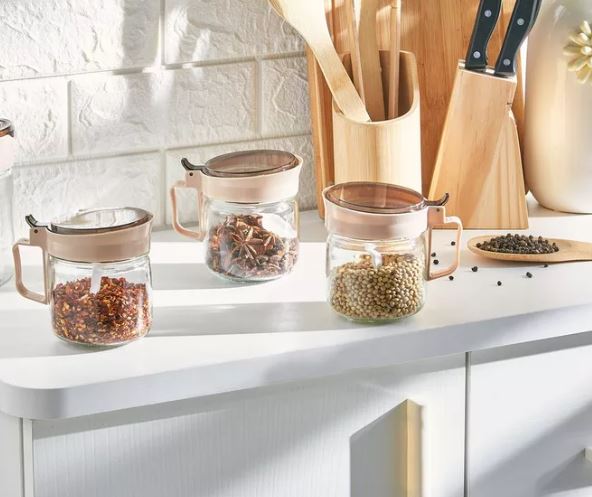 500ml Glass Spice Jar Container - Diqqawi Plates