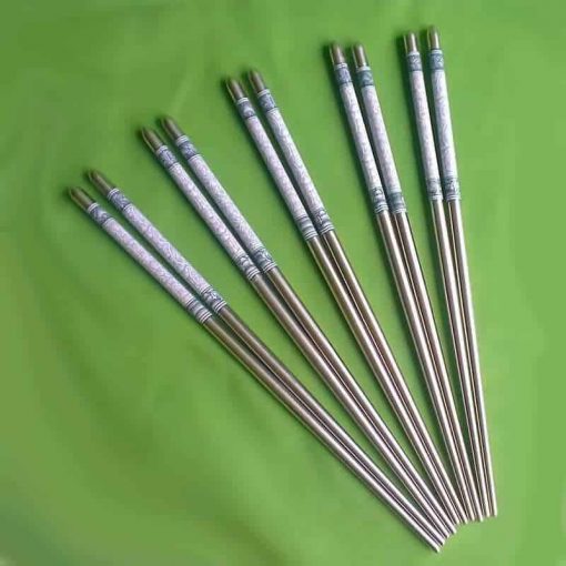 5 Pairs Stainless Steel Chopsticks - Diqqawi Plates