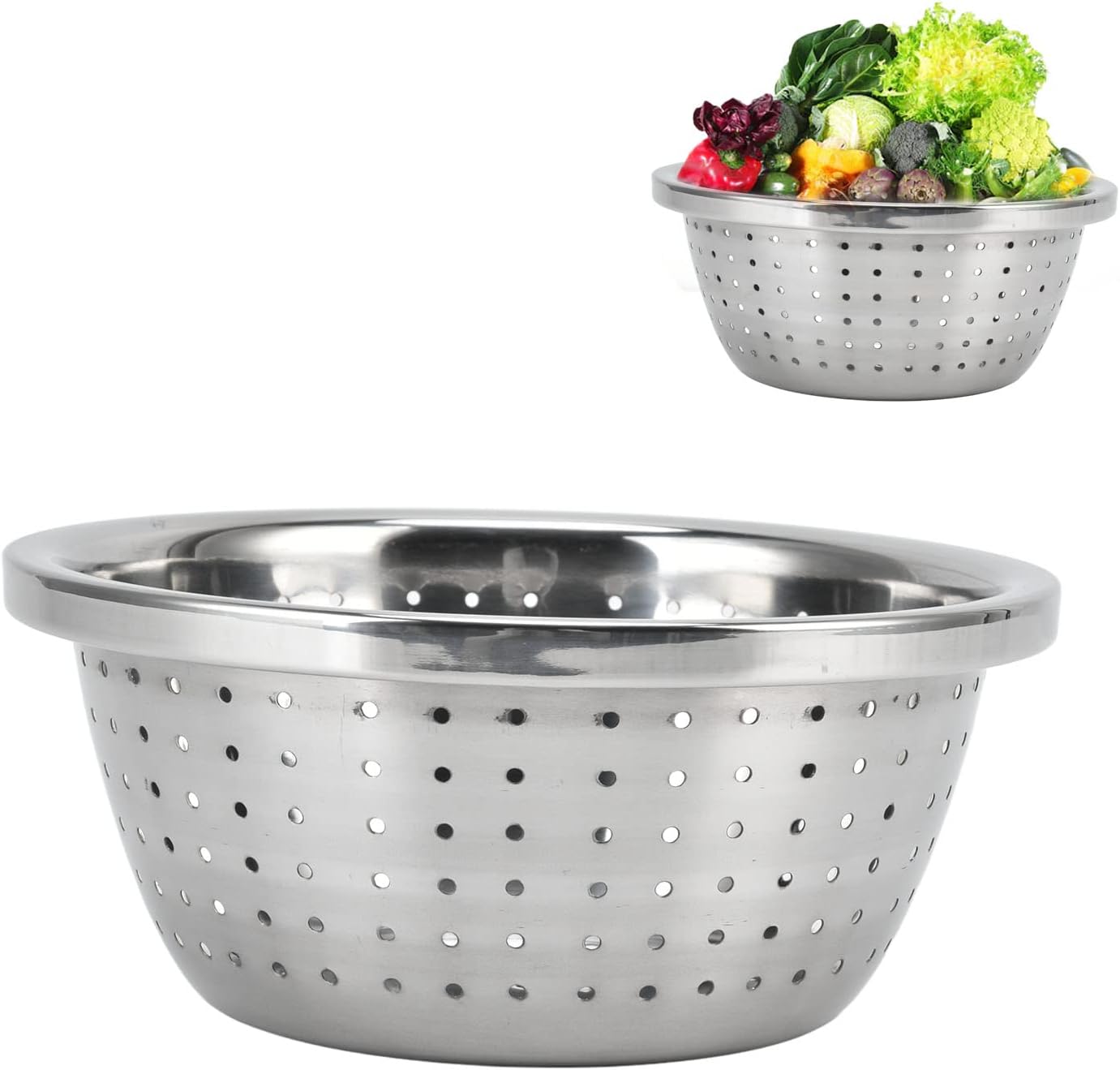 Rice Fruit Washing stainless steel strainer Basket - Diqqawi Plates