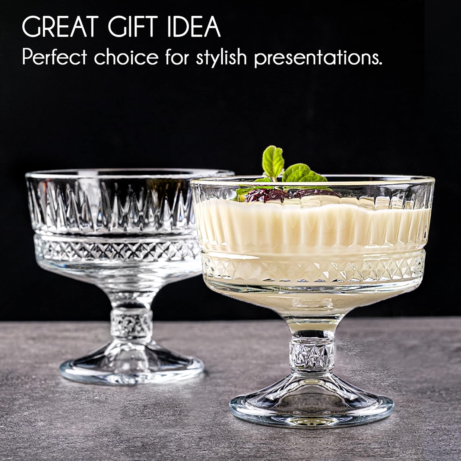 Glass Dessert Bowl 240ml - Diqqawi Plates