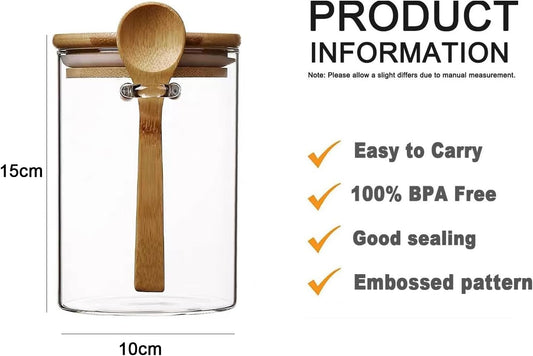 Vintage Glass Kitchen Storage Counter Jar -1pcs