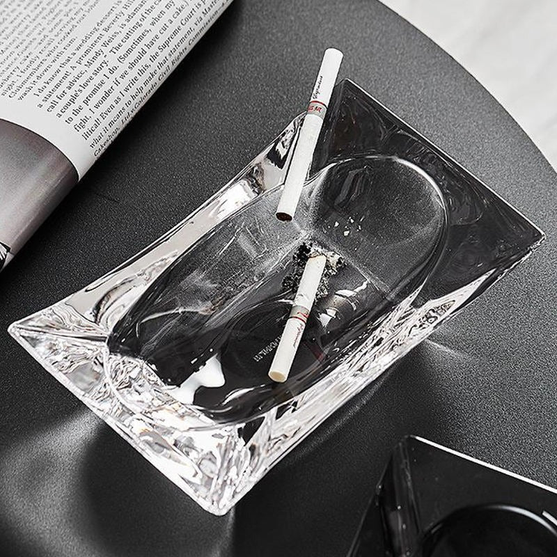 Thickened Rectangular Crystal Glass Ashtray - Diqqawi Plates