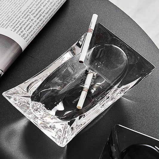 Thickened Rectangular Crystal Glass Ashtray - Diqqawi Plates