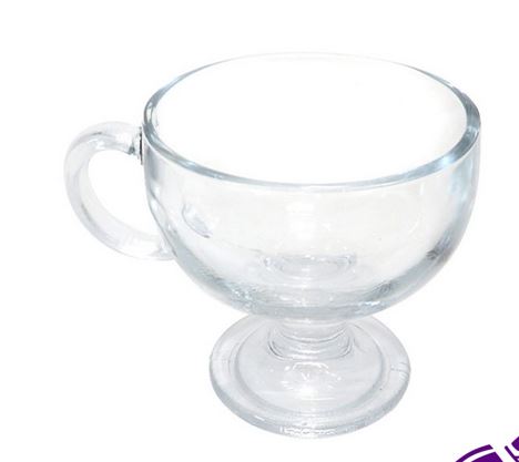 Glass Dessert ice cream Bowl 200ml with handle - Diqqawi Plates