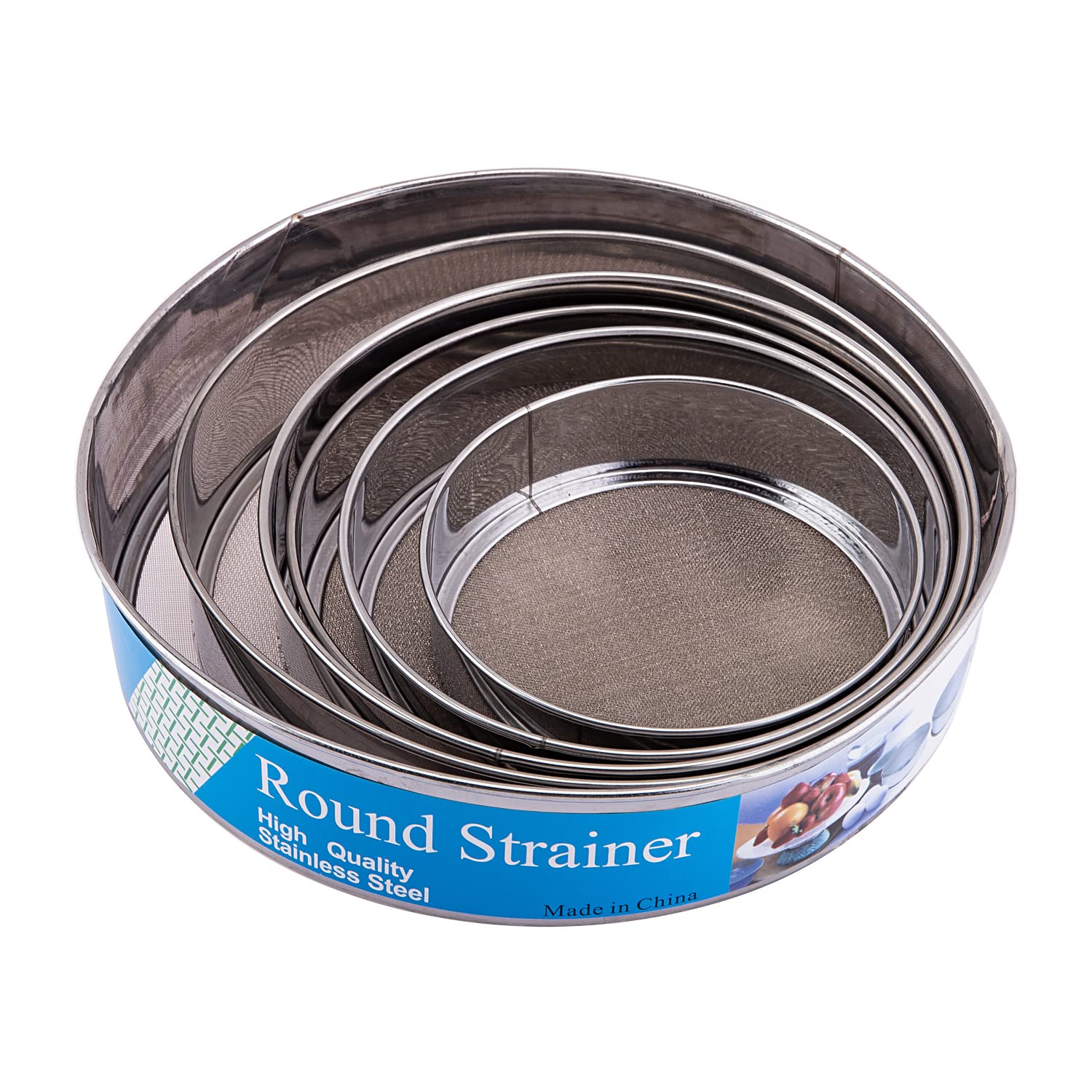 Round Fine Mesh Strainer | Stainless Steel Kitchen Sieve - Diqqawi Plates