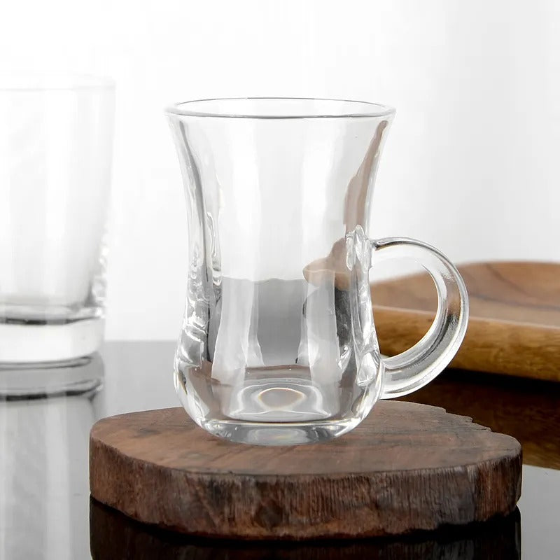 135ML Glass Tea cup with plate - Diqqawi Plates