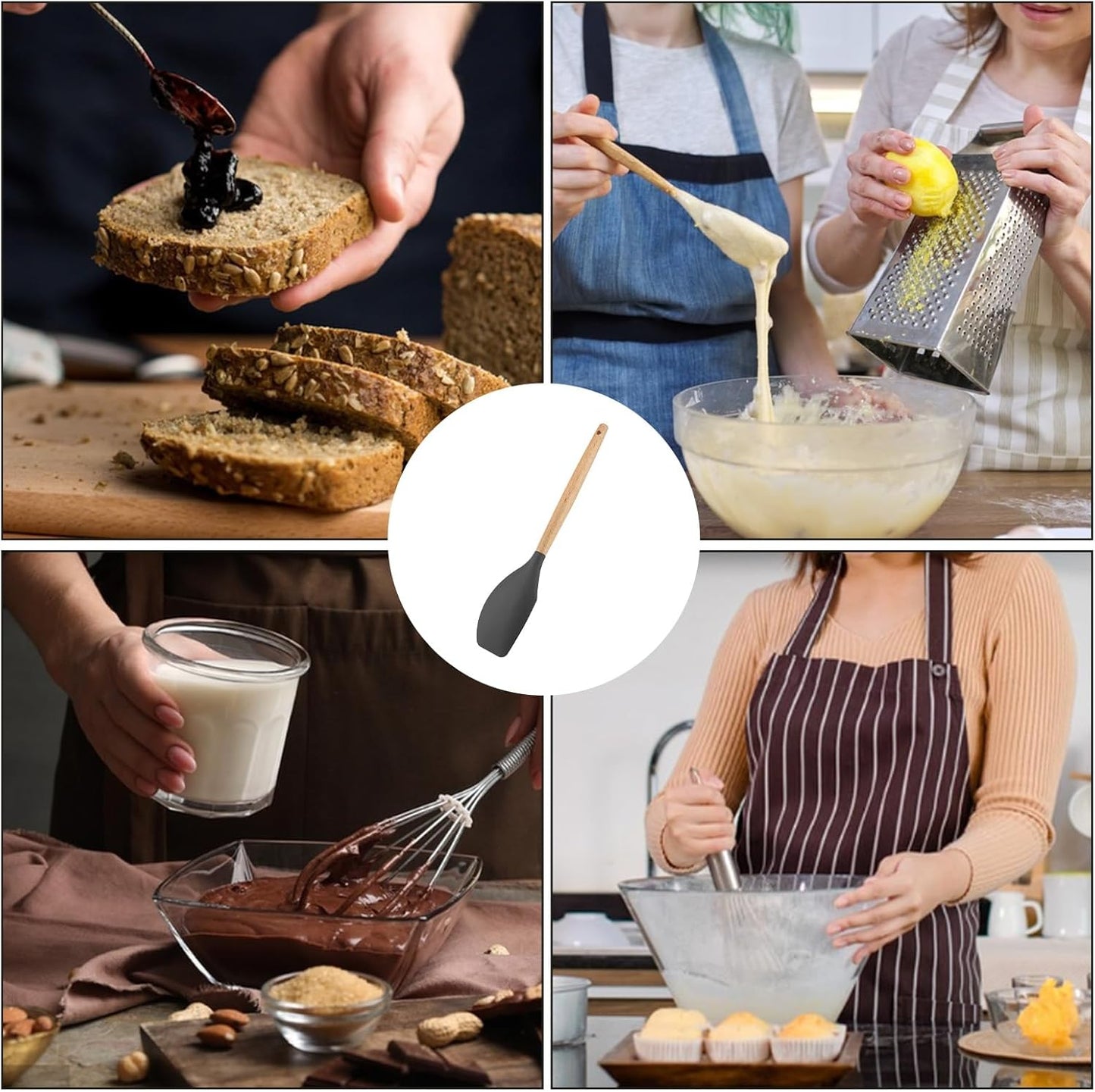 Wood-Handled Silicone Spatula