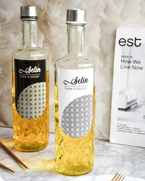 Crystal Bottle Glass 1 L Styl2 - Diqqawi Plates