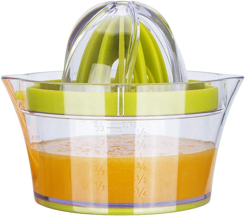 4-in-1 Manual Citrus Juicer & Grater – 400ml - Diqqawi Plates