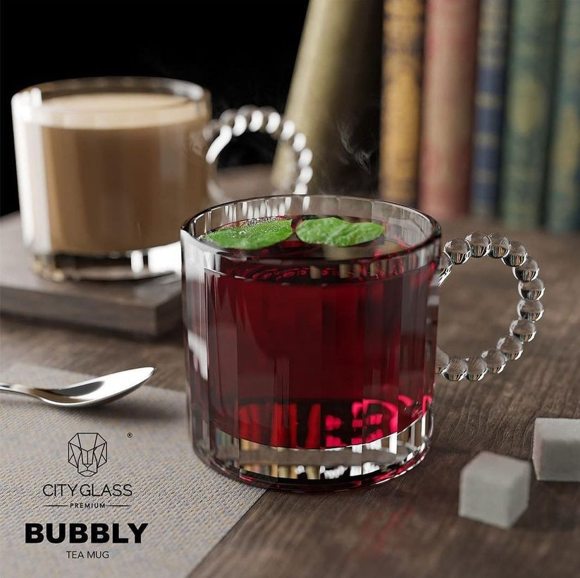 320ML Glass Tea cup with Handle - Diqqawi Plates