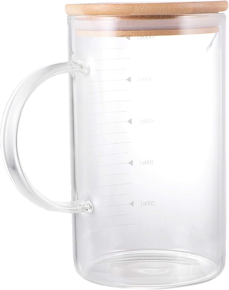 Glass Measuring Pitcher with Lid - Diqqawi Plates