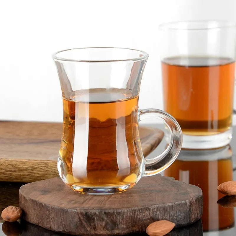 135ML Glass Tea cup with plate - Diqqawi Plates