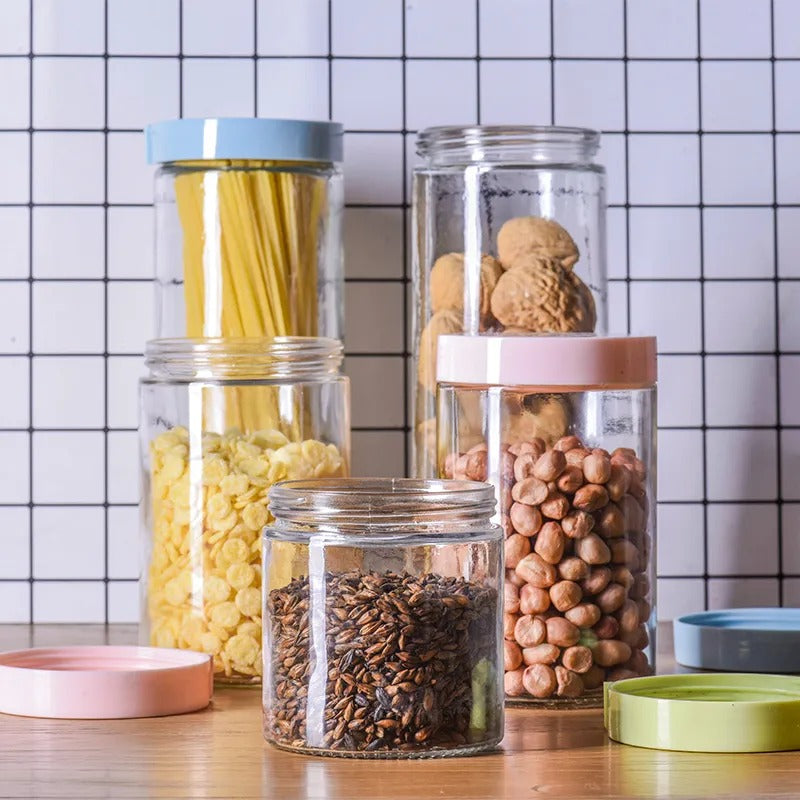 High Quality Glass Storage Jar with Lid - Diqqawi Plates