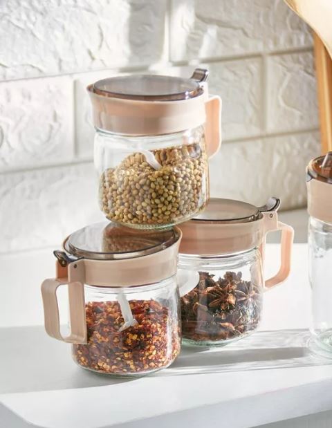 500ml Glass Spice Jar Container - Diqqawi Plates