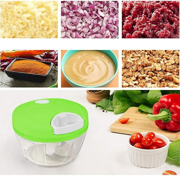 Manual vegetable chopper spin cutter - Diqqawi Plates