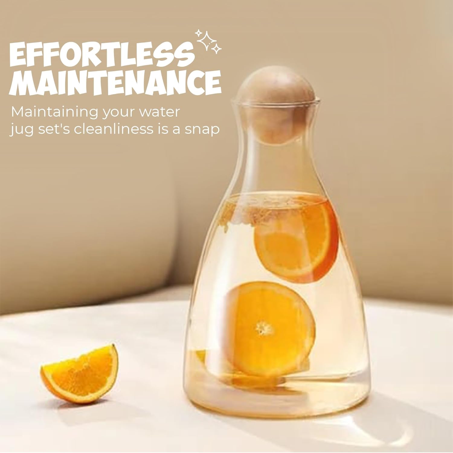 Elegant Vertical Pattern Glass Juice water Jug and 6 cups - Diqqawi Plates