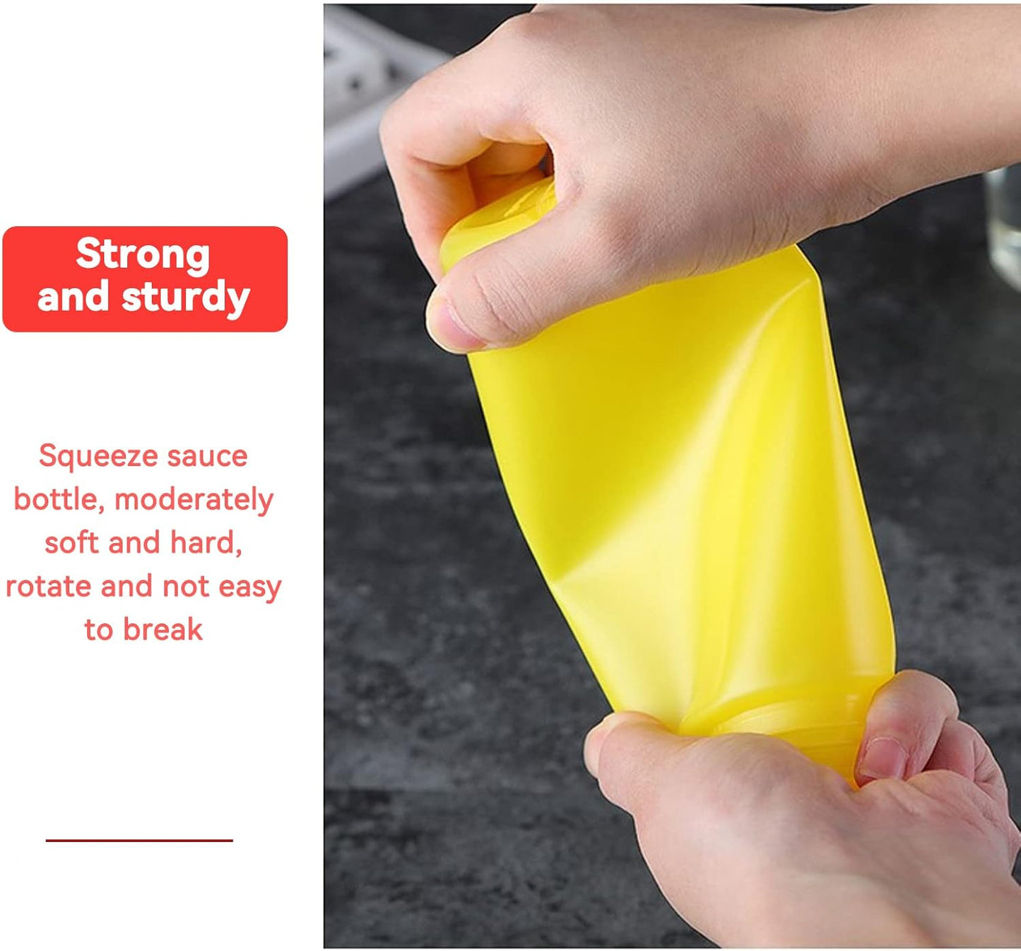 3 Hole Condiment Squeeze Bottle, Plastic Squeeze Bottles for Ketchup Hot Sauces Olive Oil - Diqqawi Plates
